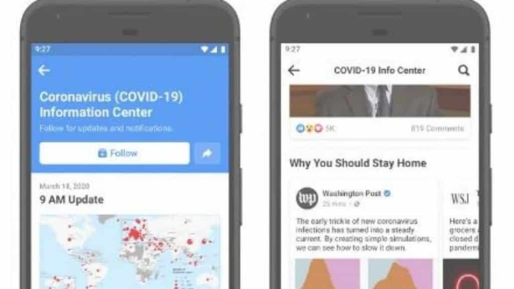 facebook corona virüs bilgi merkezi