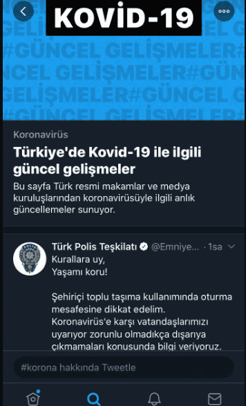 twtitter korona virüsü