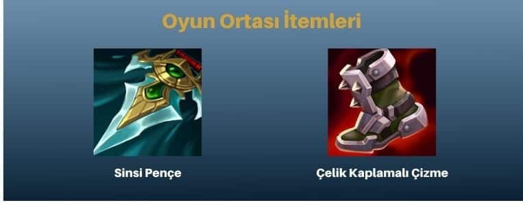 Darius Oyun Ortası İtemleri